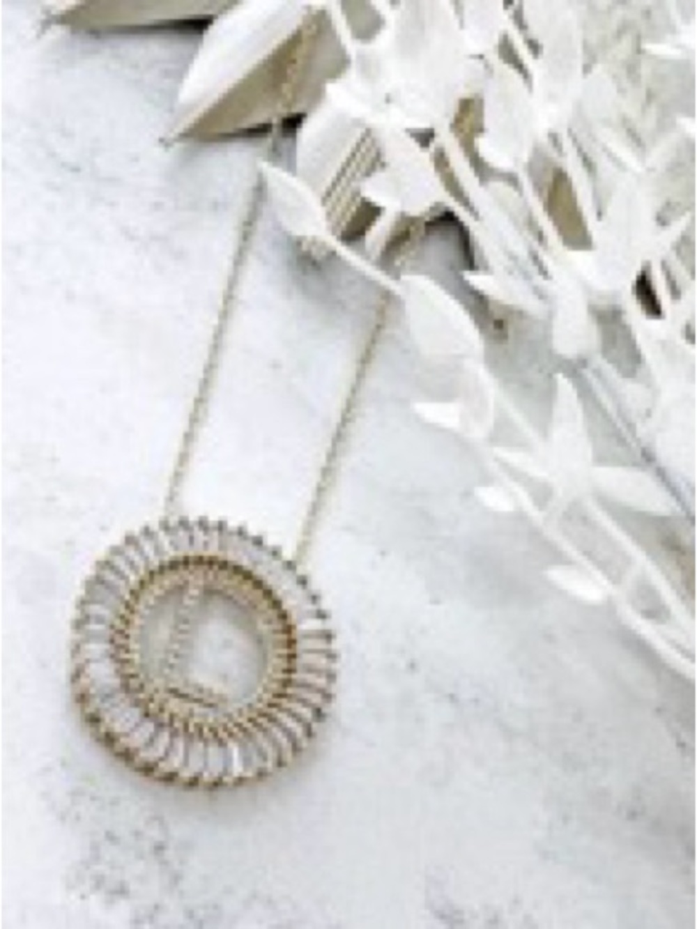 Glam Initial “K” Necklace — Gold Tone Circular Pendant Necklace